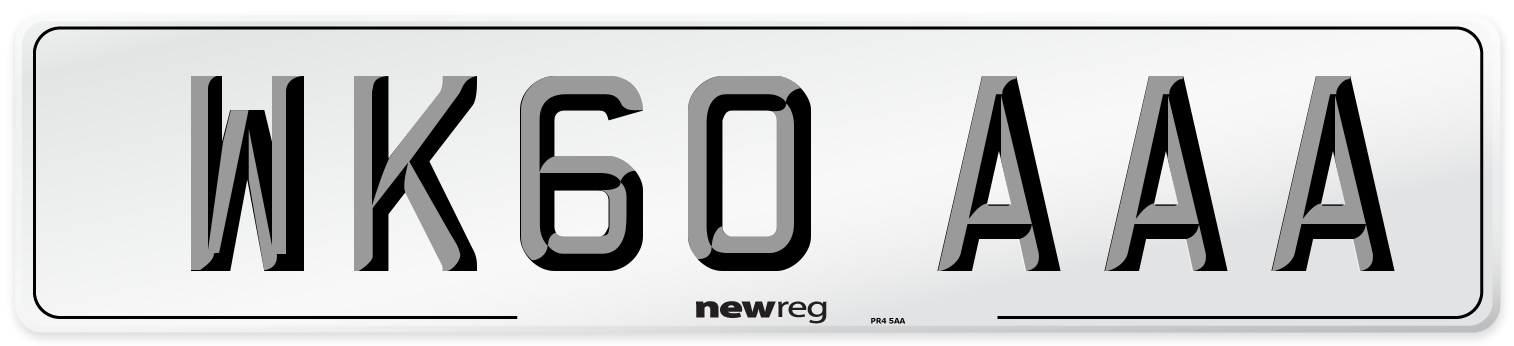 WK60 AAA Number Plate from New Reg